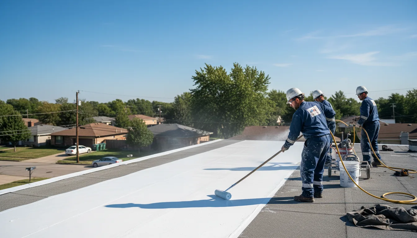 Commercial roof coating in Dudley, NC near me